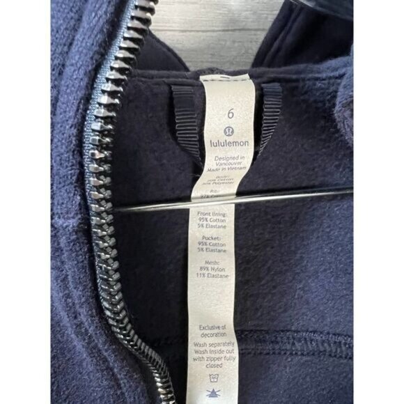 Lululemon Scuba Hoodie Light Cotton Fleece Size 6 - Picture 9 of 11